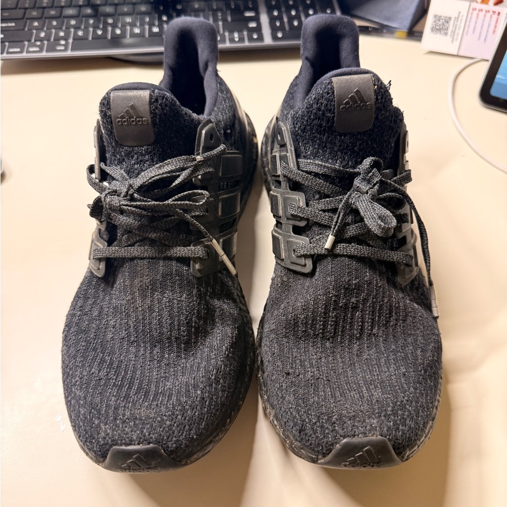 Adidas Charcoal Knit Sneakers
